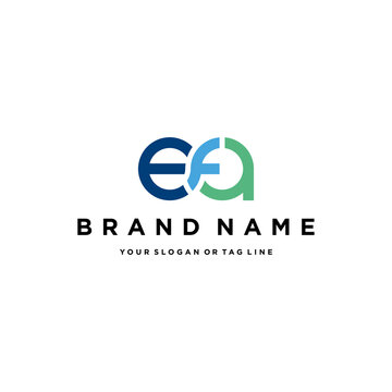 letter EFA logo design vector