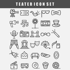 theater icon set