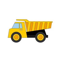 Construction Vehicle Vector Design Illustration