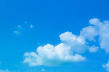 blue sky with beautiful natural white clouds	
