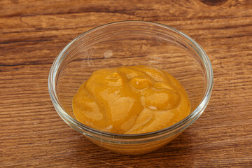 Mustard sauce in the bowl