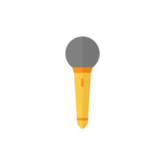 Microphone flat icon isolated on white 