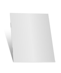 White blank magazine cover mockup. 3d illustration