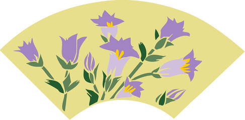 りんどう（扇面）