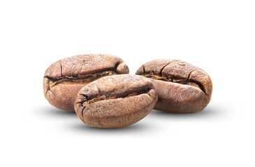 Coffee beans isolated on white background