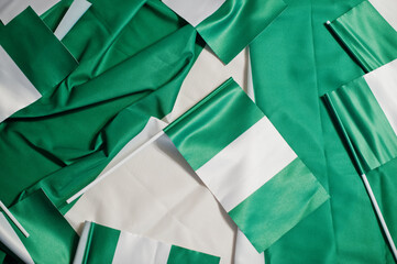 Obraz premium Happy independence day of Nigeria. Nigerian flags.