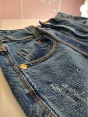 blue jeans in a pocket