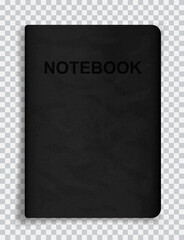 Notebook cover isolated on transparent background. Vector.