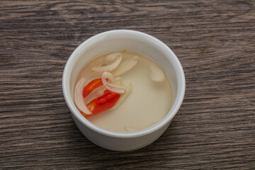 Vietnamese vinegar sauce with chili
