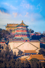 Tower of Buddhist Incense (Foxiangge) at The Summer Palace in Beijing, China