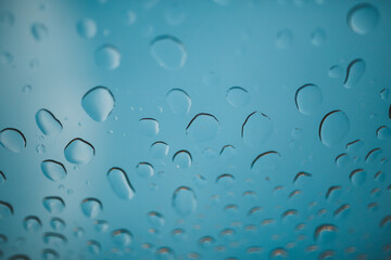 water drops on glass