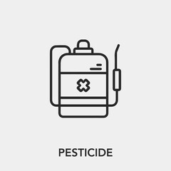 pesticide icon vector. Linear style sign for mobile concept and web design. pesticide symbol illustration. Pixel vector graphics - Vector.	