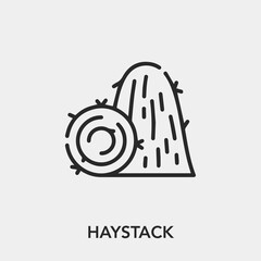 haystack icon vector. Linear style sign for mobile concept and web design. hay symbol illustration. Pixel vector graphics - Vector.  © World Vector