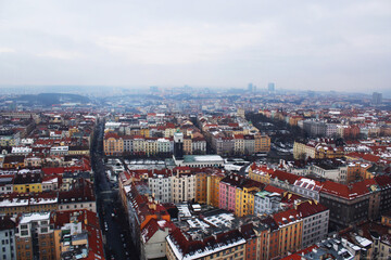 aerial view of the city