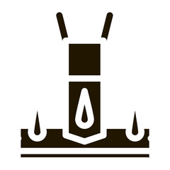 Growing Hair Tool glyph icon vector. Growing Hair Tool Sign. isolated symbol illustration