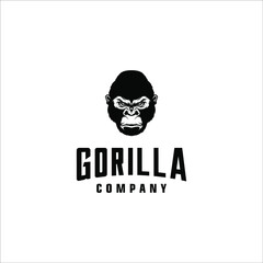 Angry looking gorilla with dangerous expression