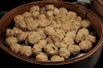 Shrimp Dumpling, Asian street food in Thailand