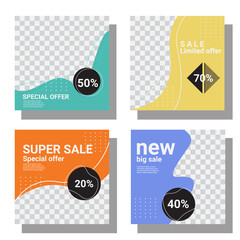 Modern wave design social media templates.