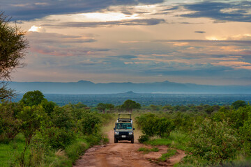 Safari mit dem Jeep im Tarangire-Nationalpark im Norden Tansanias