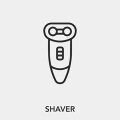 electric shaver icon vector. Linear style sign for mobile concept and web design. shaver symbol illustration. Pixel vector graphics - Vector.	