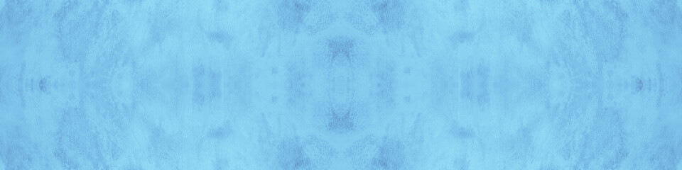 Seamless Blue Tie Dye Batik Print. Watercolor 