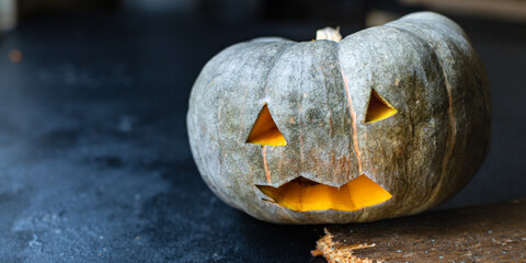 pumpkin halloween decoration Hallowe'en Hallowe'en, meal on the table tasty serving size portion...