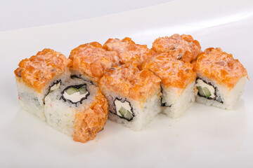 Japanese cuisine - baked roll with fish