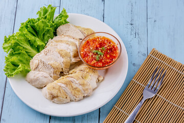 Boiled chicken breast