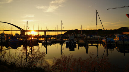 Sonnenuntergang Hafen Wulfen Fehmarn 2