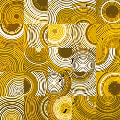 Selbstklebende Fototapeten seamless circle background, with squares, strokes and splashes © Kirsten Hinte