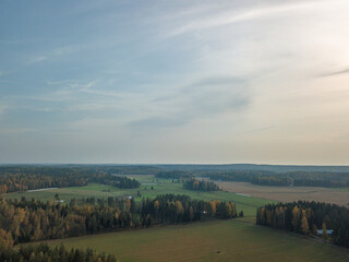 Autumn landscape, forests, drone photo
Finland, Scandinavia