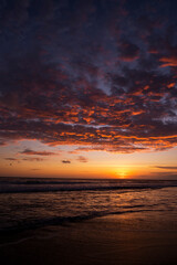 Fototapeta na wymiar Beautiful sunset at Petitenget beach