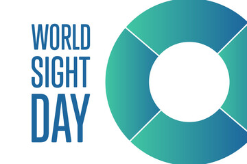 World Sight Day. Holiday concept. Template for background, banner, card, poster with text inscription. Vector EPS10 illustration.