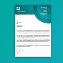 Gradient Letter head template design 