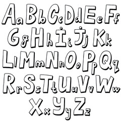 Alphabet, Font - vector illustration