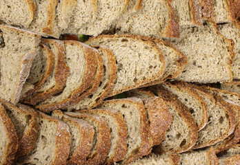 Slices of whole grain bread