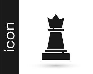 Black Chess icon isolated on white background. Business strategy. Game, management, finance. Vector.