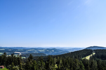 View over the mountains in the Czech Republic, Lipno lake
