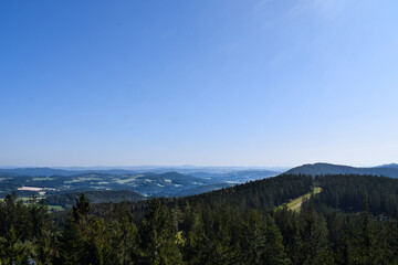 View over the mountains in the Czech Republic, Lipno lake