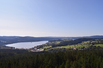 Fototapeta na wymiar View over the Lipno lake in the Czech Republic