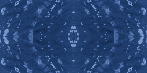 Seamless Denim Dyed Texture Shibori. Abstract 