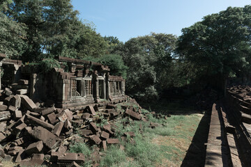 library of Beng Mealea or Bung Mealea Temple, Siem Reap, Cambodia.