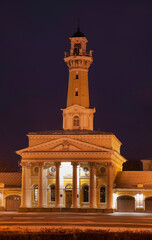 Fire tower at Susanin square in Kostroma. Russian