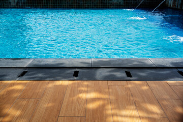 Water reflections on a swimming pool