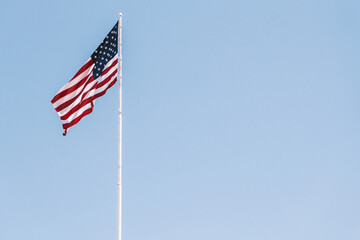 The US Flag in the wind