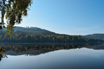 View over the Lipno lake in the Czech Republic