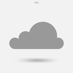 Clouds icon. Cloud storage sign and symbol. Vector.