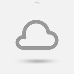 Clouds icon. Cloud storage sign and symbol. Vector.