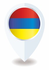 Flag of Armenia, location icon for Multipurpose, Republic of Armenia.