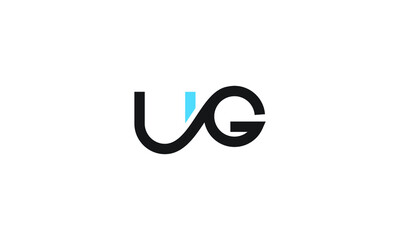 Fototapeta na wymiar Initial Monogram Letter U G Logo Design Vector Template. Graphic Alphabet Symbol for Corporate Business Identity